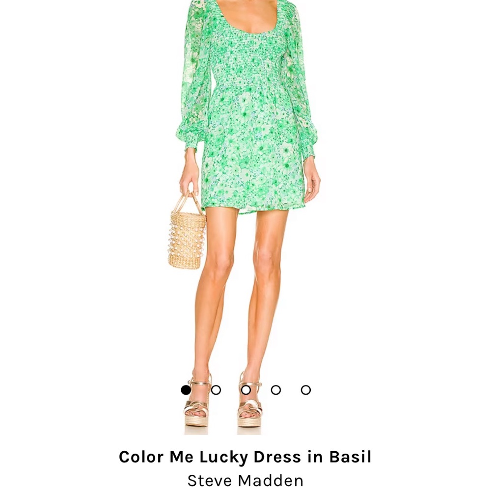Revolve x Steve Madden Color Me Lucky Dress in Basil Size Large NWT